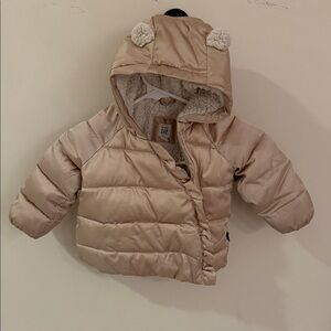 GAP Tan Baby Puffer Jacket with Ears